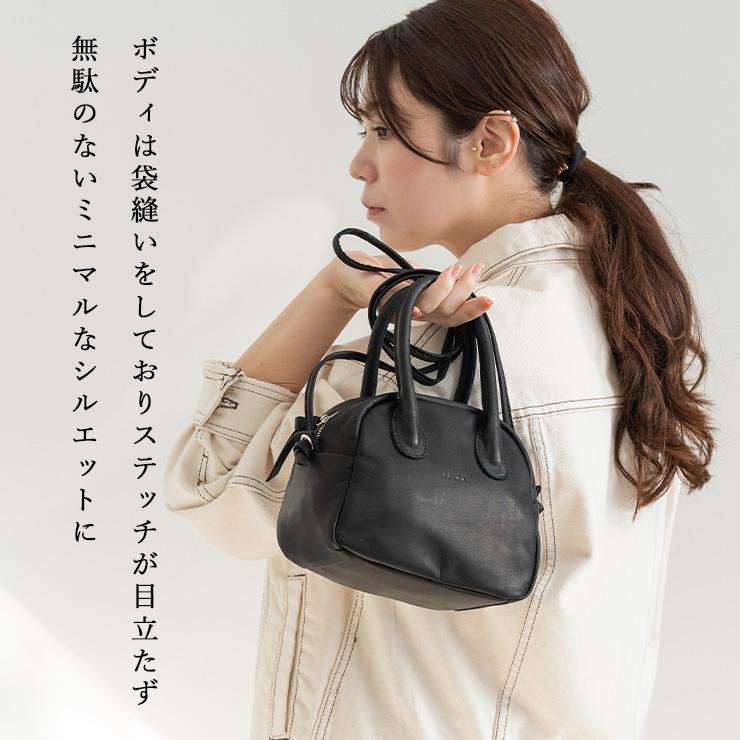 ミニボストン バッグ 2way ショルダー レディース 小さめ 本革 ミニ