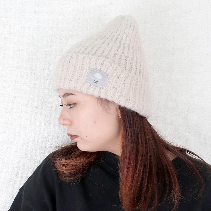 SCANDINAVIAN FOREST ニット帽 レディース ブランド 防寒 白 茶