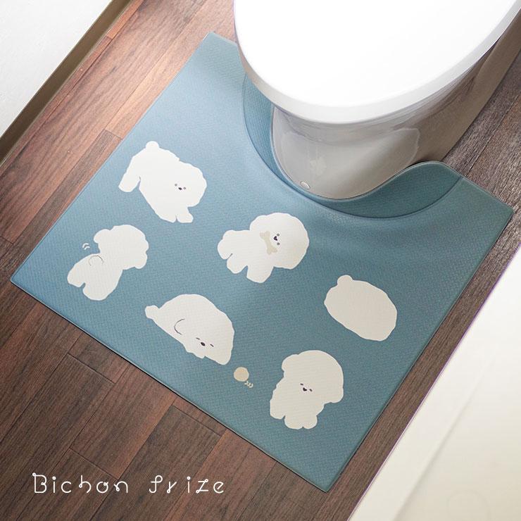 トイレマット 拭ける トイレ マット 55×60cm ふけるトイレマット トイレマット 単品 撥水 はっ水 抗菌 防臭 滑り止め 拭けるトイレマット 北欧 | オカトー | 19