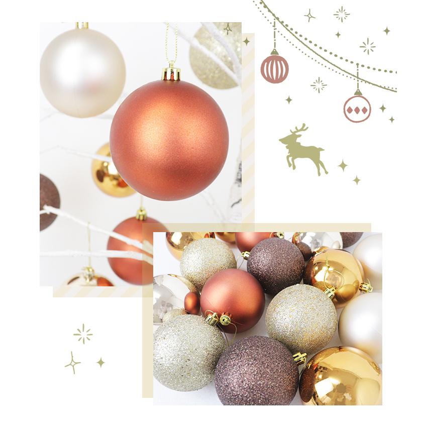 オーナメント 飾り ボール 80mm セット 27個ツリー おしゃれ christmas