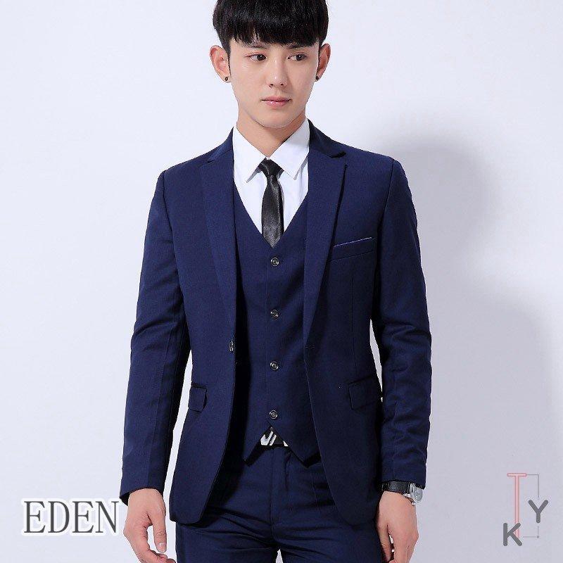結婚式スーツ メンズ スーツセット 3点セット ミドル丈 上下セット ブラック ネイビー グレー フォーマルスーツ 結婚式 Edend0 えみショップ 通販 Yahoo ショッピング