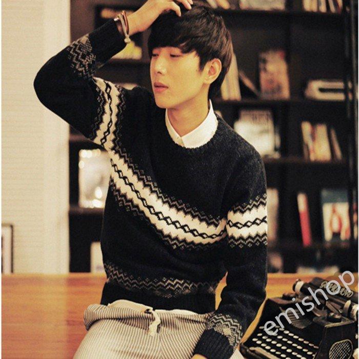 在庫処分 クールネック メンズ セーター ニット 17秋冬新作 オフィス 通勤 プルオーバー セーター ニット トップス セーター 無地 ニット セーター カラー ネイビー Kitsuco Com