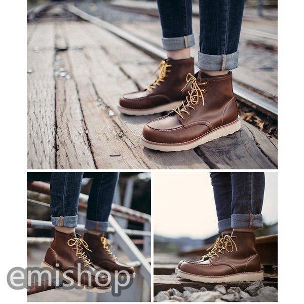 ワークブーツシークレットシューズメンズブーツアメカジアウトドアブーツ 