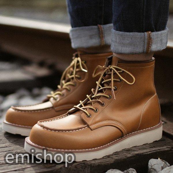 ワークブーツシークレットシューズメンズブーツアメカジアウトドアブーツ 