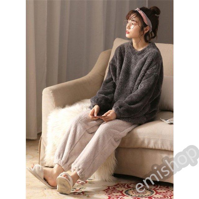 おすすめ パジャマ 寝巻き パジャマ 冬 プ 部屋着 長袖 冬 レディース 可愛い 裏起毛 もこもこ ルームウェア 前開き レディース セット レディース パジャマ Option 1 3xl Binghamtonhots Com