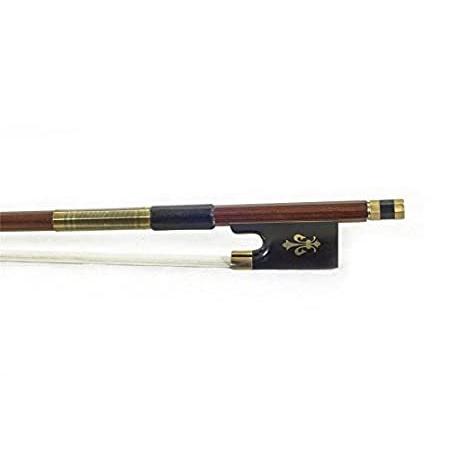 PAITITI 4/4 Full Size Violin Bow Round Stick Brazil Wood Mongolian Horsehair 