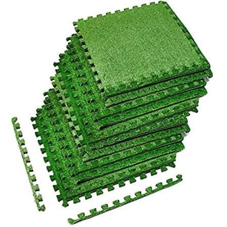 特別価格Sorbus Grass Mat Interlocking Grass Tiles &#x2013; Soft Artificial Carpet Grass Tu好評販売中 人工芝