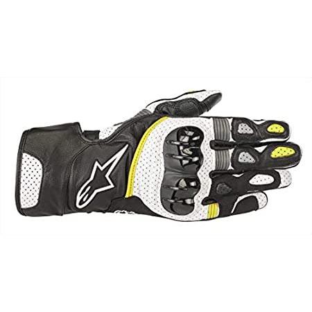 特別価格Alpinestars Men's SP-2 v2 Leather Motorcycle Riding Glove, Black/White/Yell好評販売中 グローブ