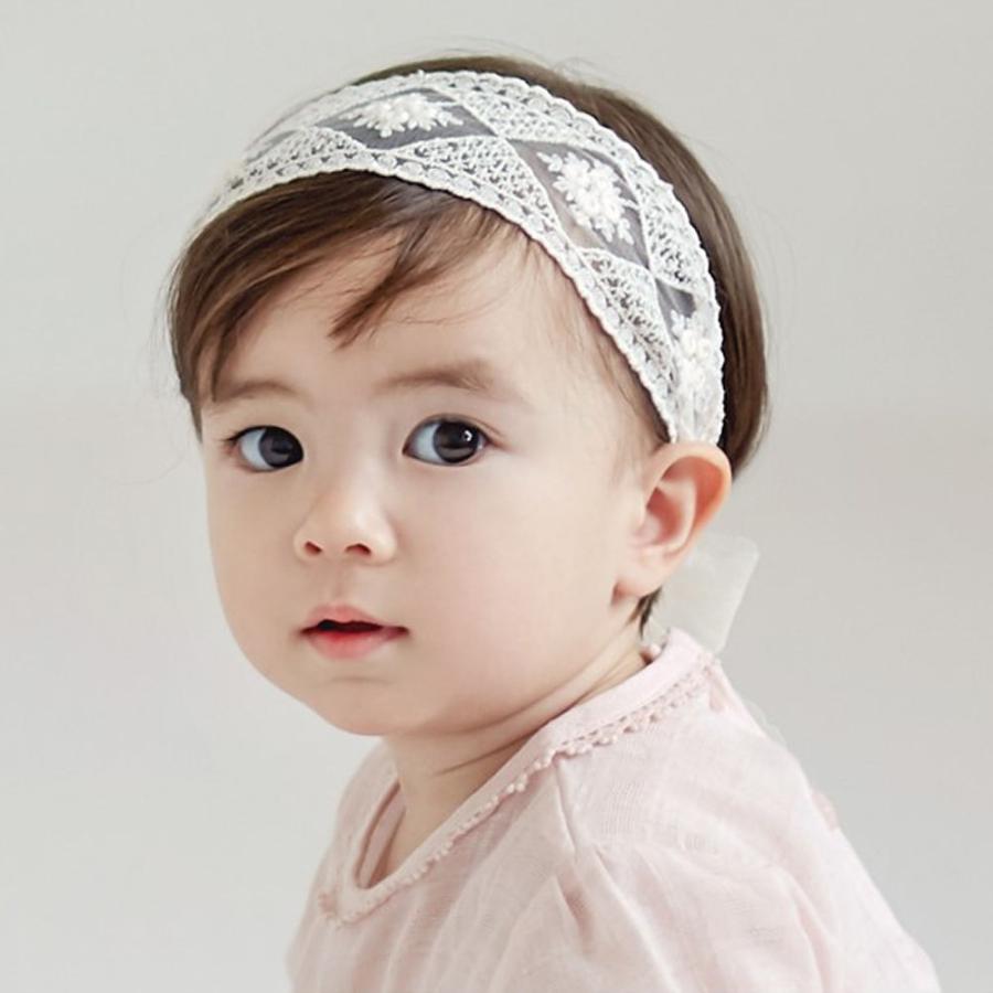 ベビー ヘアバンド 女の子 レース ベージュ リボン 55f3 Emma Style 通販 Yahoo ショッピング