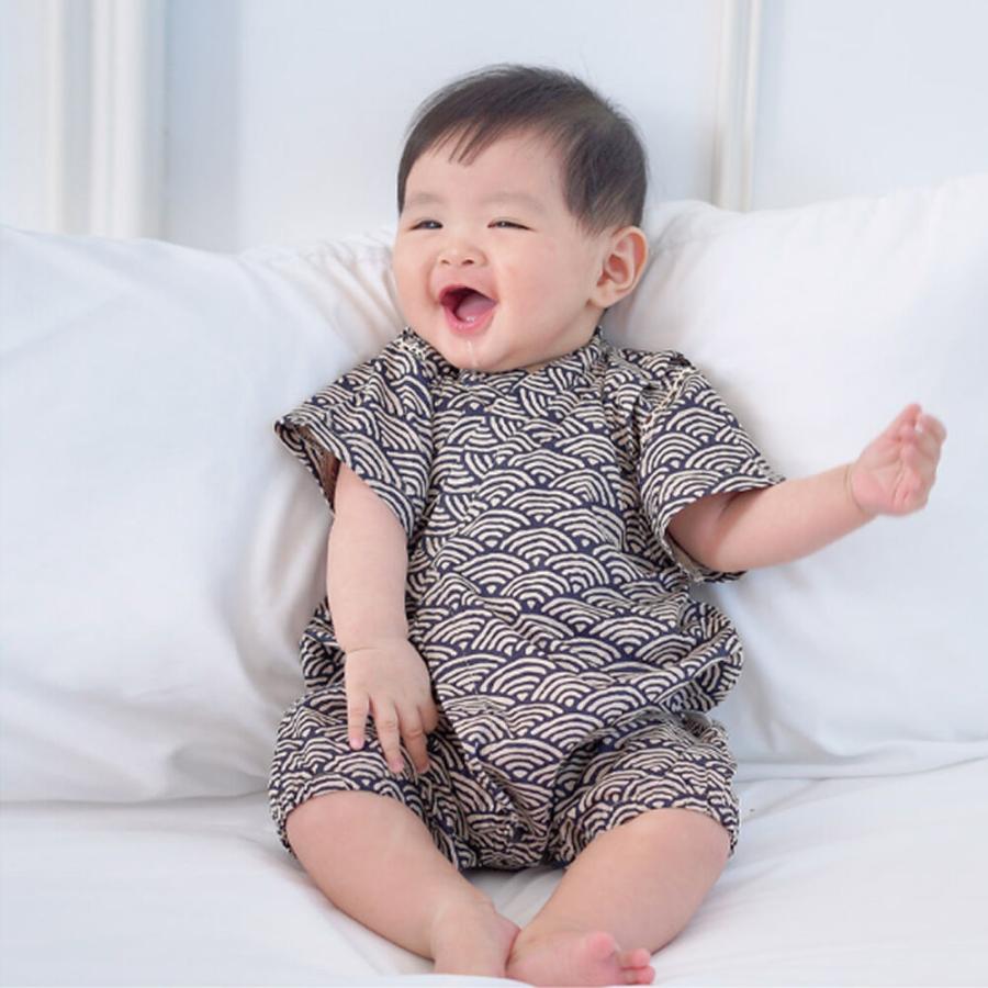 甚平 ベビー キッズ 男の子 女の子 ベビー甚平 ロンパース 甚平オール 