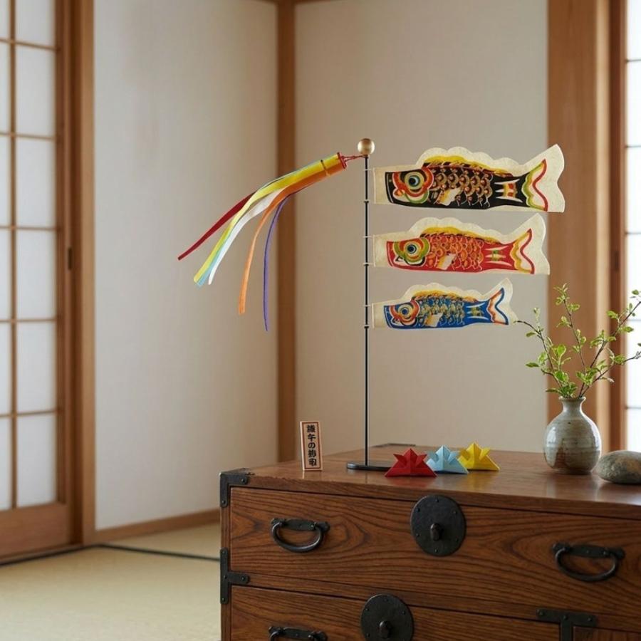 桂樹舎 鯉のぼり 悠々 室内 卓上 日本製 和紙 こいのぼり 節句 端午の