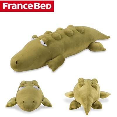 フランスベッド バイブレーター内蔵！ブルブル抱き枕 クロコチャン 36087000【120サイズ】