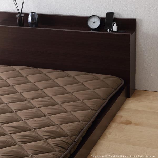 国産3層敷布団 ダブルサイズ 42400020-BR ブラウン マストバイ