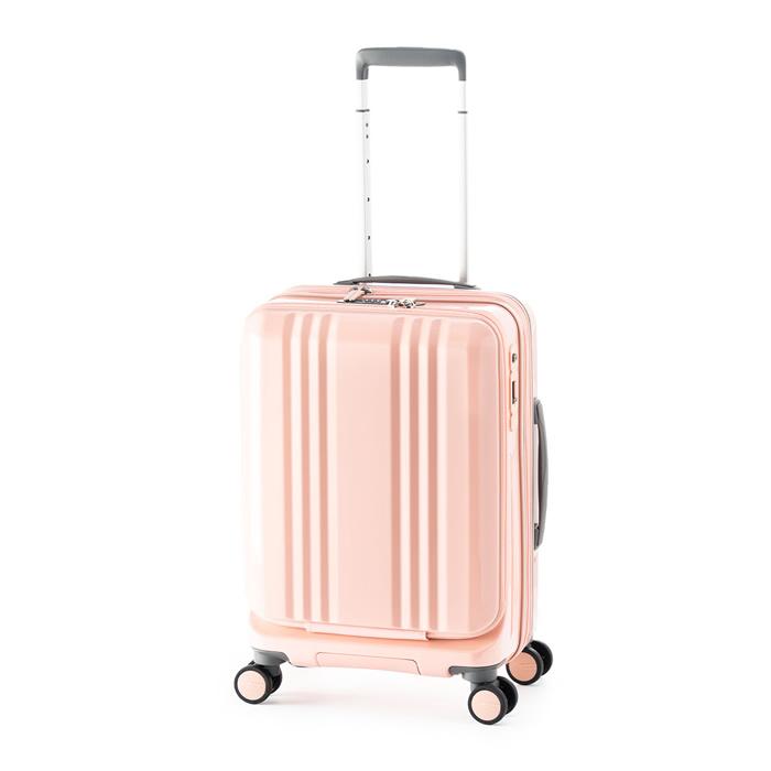 A.L.I ハードキャリーケース デカかるEdge Front Open 3〜4泊 37L+7L ALI-077-18FW-CPK コーラルピンク アジア・ラゲージ スーツケース 機内持ち込みサイズ 拡張機能搭載 フロントオープンタイプ デカかる A.L.I ハードキャリーケース デカかるEdge Front Open 3〜4泊