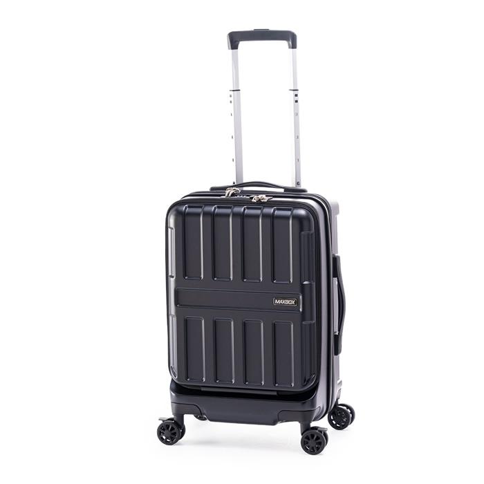 A.L.I ハードキャリーケース MAXBOX FrontOpen 3〜4泊 36L ALI-8511-18-MBK マットブラック アジア・ラゲージ スーツケース 機内持ち込みサイズ フロントオープンタイプ 15インチPC収納 アジア・ラゲージ A.L.I ハードキャリーケース MAXBOX FrontOpen 3〜4