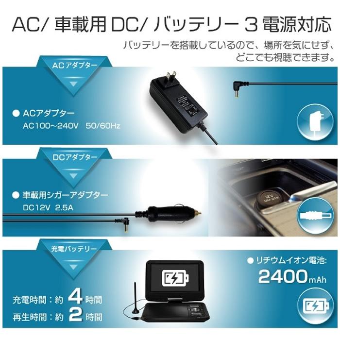 WIS（ウィズ） WIS ASTEX 14インチポータブルDVDプレーヤー AS-14TVR01