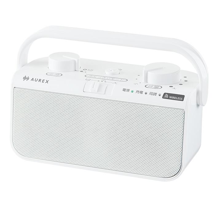 東芝　ワイヤレステレビ用スピーカー　AX-WST21 【美品】 Aurex 東芝 ワイヤレス テレビ用スピーカー AX-WST21-W ホワイト AUREX