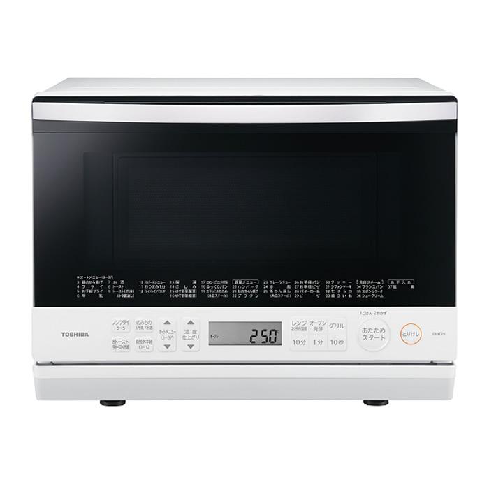 東芝 26L 角皿式スチームオーブンレンジ 石窯ドーム ER-XD70-W グランホワイト【160サイズ】｜emon-shop