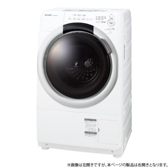 シャープ 6.0kg ドラム式洗濯乾燥機【右開き】プラズマクラスター洗濯