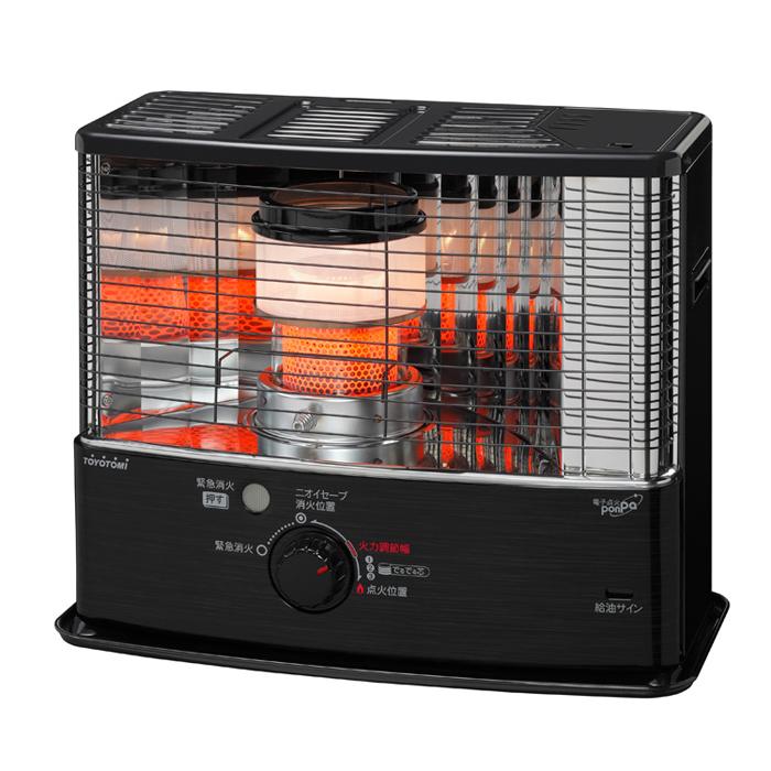 トヨトミ 反射型石油ストーブ HRC-W3624-B ブラック TOYOTOMI（トヨトミ） 反射型石油ストーブ HRC-W3624-B ブラック