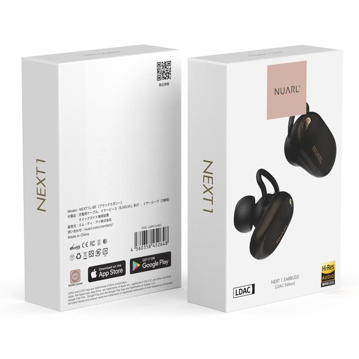 NUARL 完全ワイヤレスイヤホン NEXT 1 EARBUDS LDAC Edition NEXT1L-BE ブラックエボニー ノイズキャンセリング ヌアール【60サイズ】｜emon-shop｜06