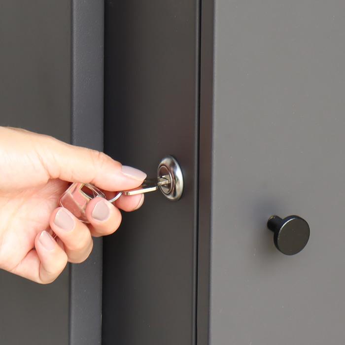 MOJYU 門柱型宅配ボックス付ポスト Milo PBX-135 ダークグレー : 家電