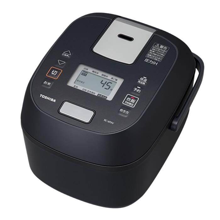 TOSHIBA 炊飯ジャー ブラック RC-6PXV-K 炎匠炊き 3.5合 TOSHIBA（東芝） 炊飯器 3.5合炊き圧力IH 炎匠炊き RC-6PXV-K ブラック