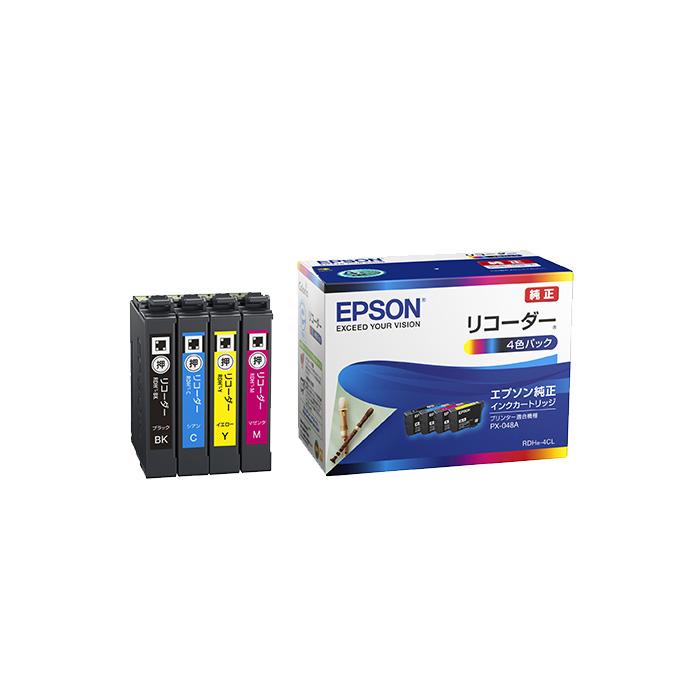EPSON 純正インクカートリッジ リコーダー 4色パック×10個まとめ売り エプソン（EPSON） 純正 インクカートリッジ リコーダー 4色パック RDH