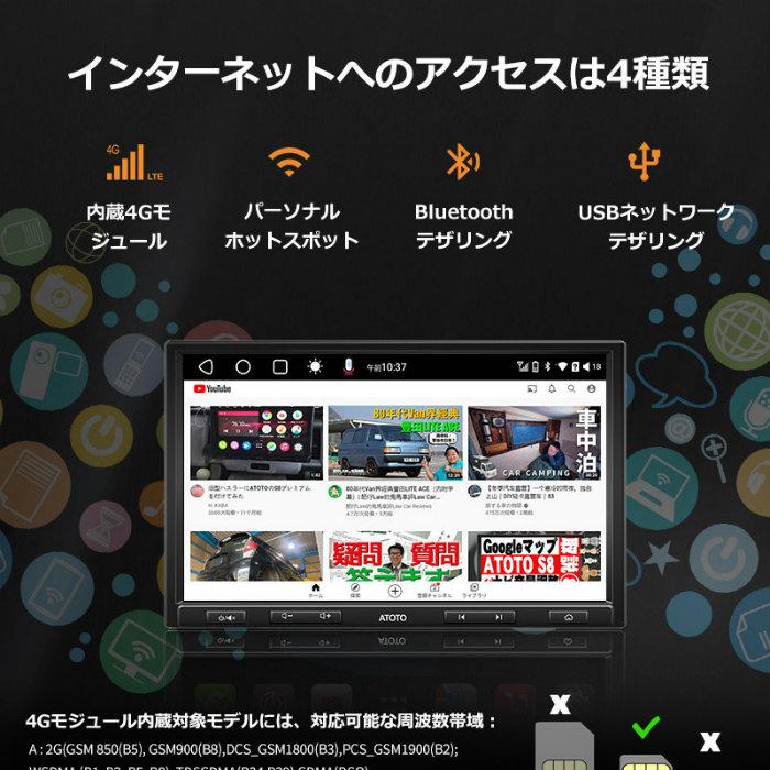 ATOTO Androidナビ 10.1インチ S8 Pro RAM4GB＋ROM32GB S8