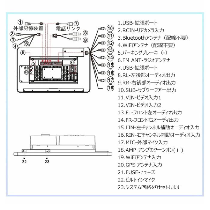 ATOTO S8 カーナビ 本体と付属品 ATOTO公式 最新型 カーナビ 10インチ S8G1104PR ナビ