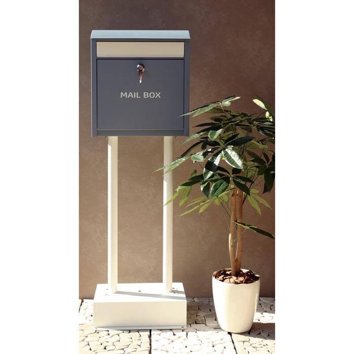 郵便ポスト スタンドポスト Olga オルガ SDM-002 ラベンダーブルー