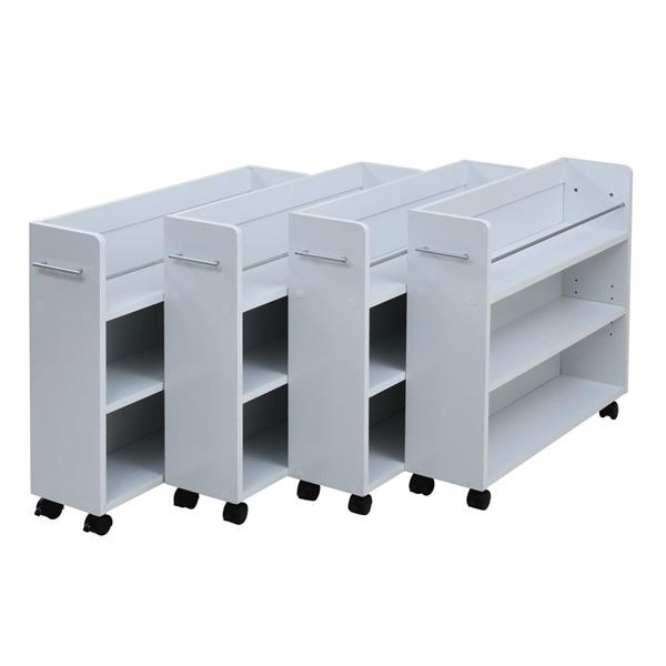 JKプラン 押入れ 収納 ラック 4個セット （1個あたり）幅19.5 奥行78.5 高さ65.5 SGT-0130SET-WH ホワイト【160サイズ】