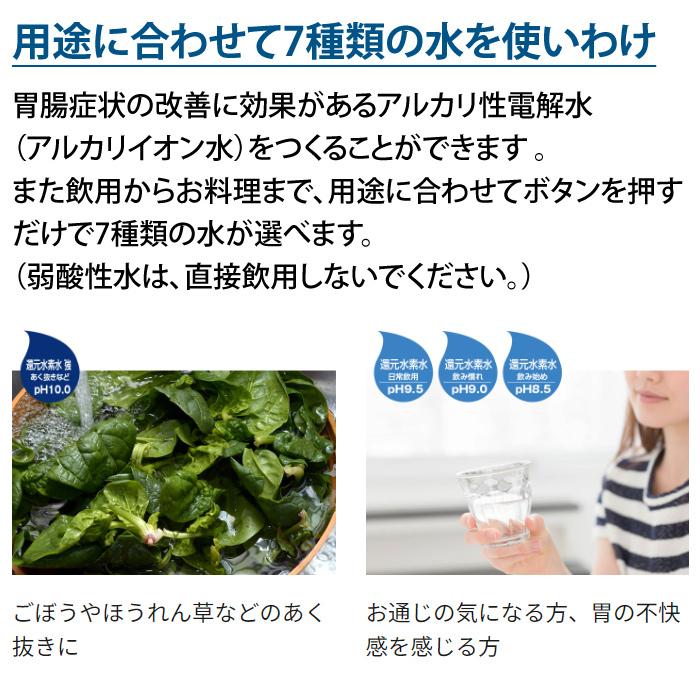 その他 TK-HS71 パナソニック 還元水素水生成器 19物質除去 7つの水 電極枚数5枚