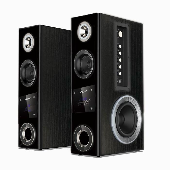 フューズ Bluetooth対応 アンプ内蔵デュアルウーファー タワースピーカー derctvue FUZE アンプ内蔵 デュアルウーファー タワースピーカー