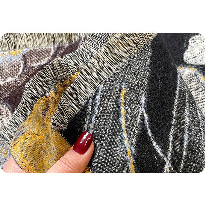 送料無料 やや厚手 リバーシブル大判 フラワー柄入りストール マフラー 　2181 |  | 03