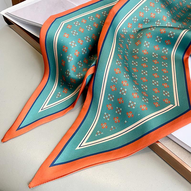 送料無料 男女兼用 クラシカル小花柄 リバシーブル ロングシンプルスカーフ/ヘアリボン　7115 |  | 04