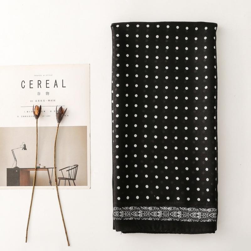 送料無料 男女兼用 大判薄型 水玉 ドット柄 ストール スカーフ 90953a