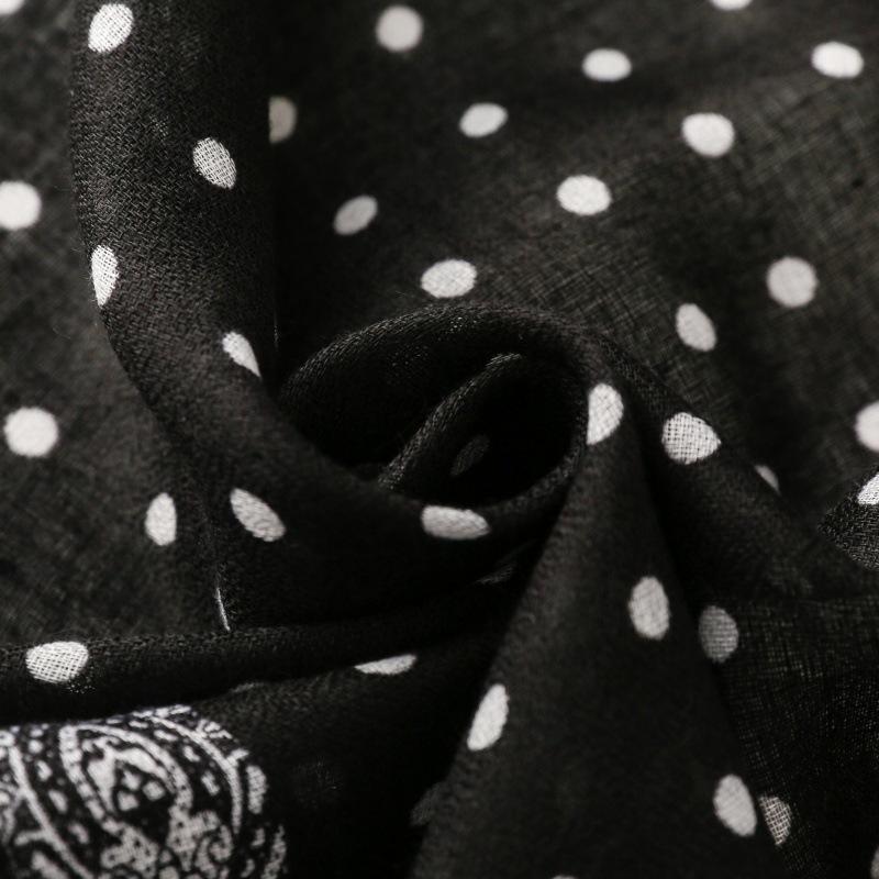 送料無料 男女兼用 大判薄型 水玉 ドット柄 ストール スカーフ 90953a