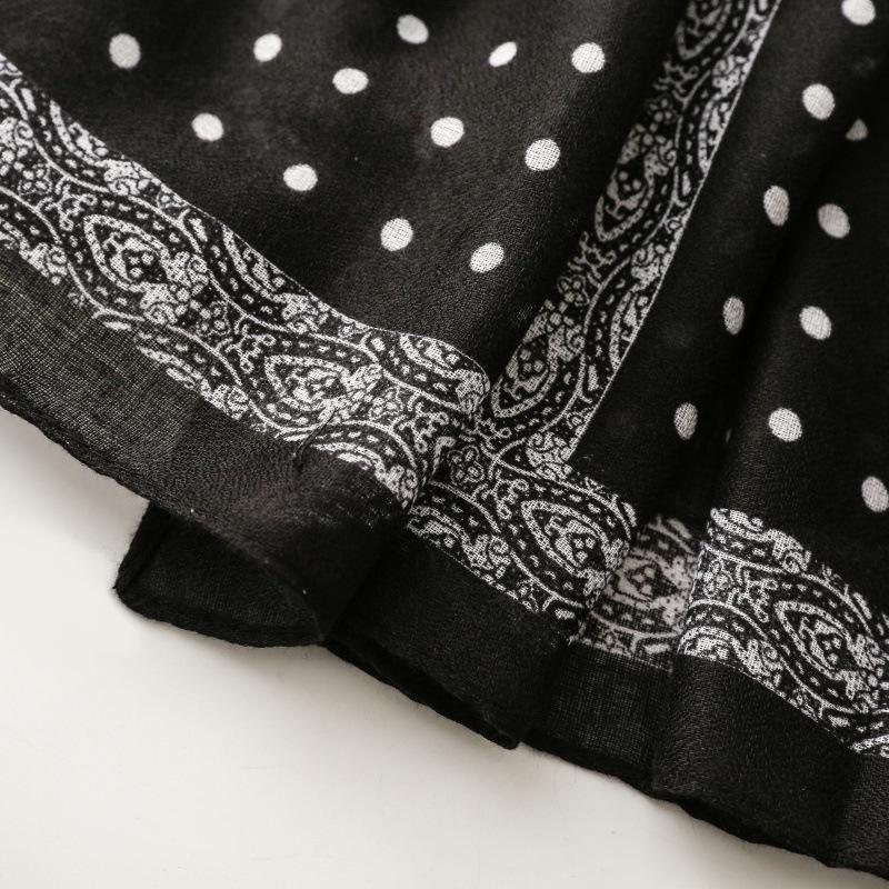 送料無料 男女兼用 大判薄型 水玉 ドット柄 ストール スカーフ 90953a