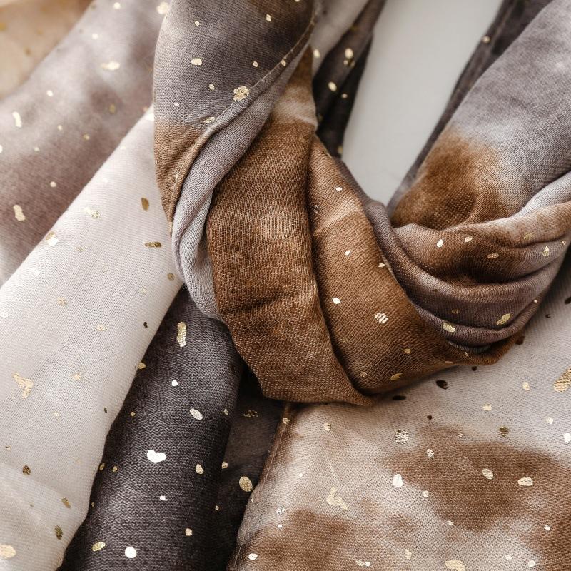 送料無料 男女兼用 大判薄型 金箔加工 幾何学柄 ストール スカーフ パレオ 　91108a |  | 05