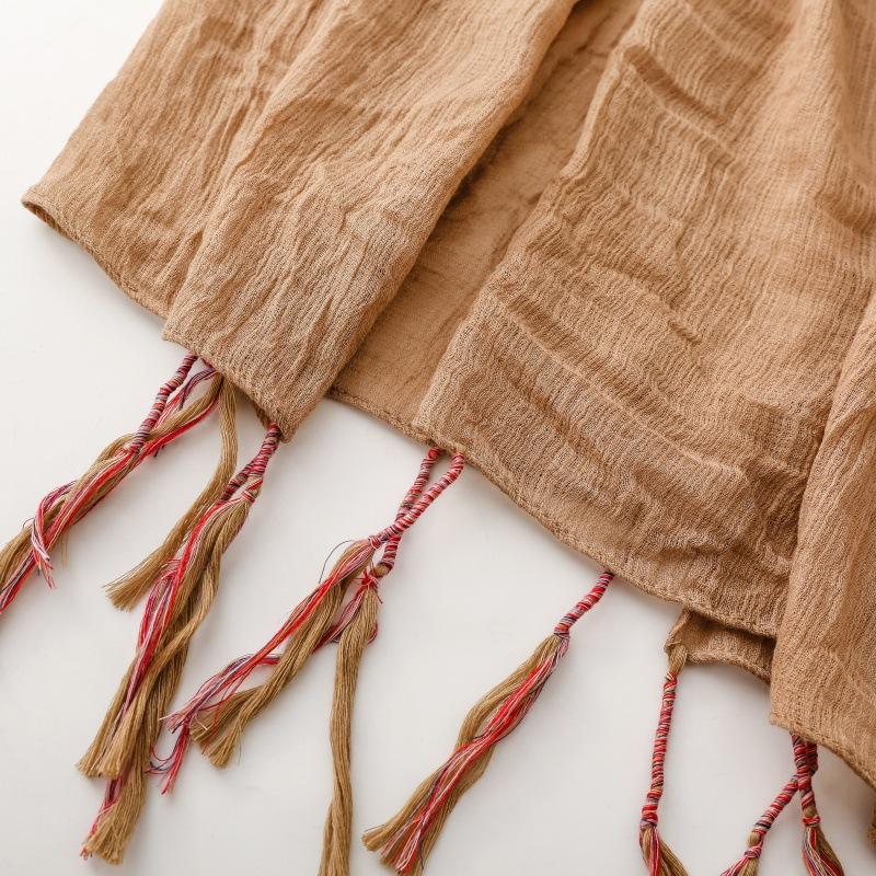 送料無料 男女兼用 大判薄型 無地 ロングフリンジ ストール スカーフ パレオ　　91110c |  | 06