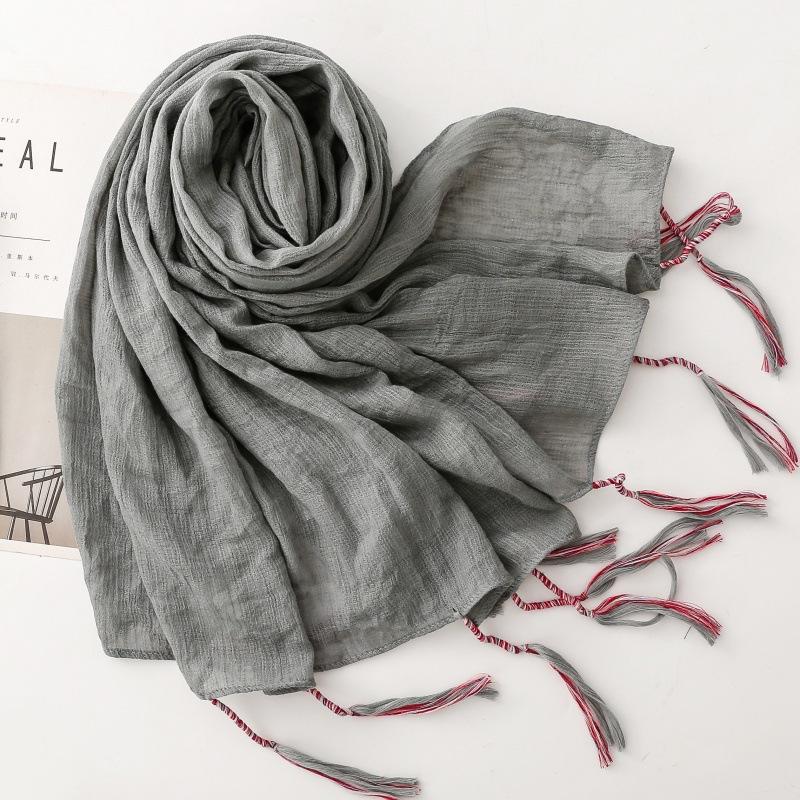 送料無料 男女兼用 大判薄型 無地 ロングフリンジ ストール スカーフ パレオ　　91110d |  | 01