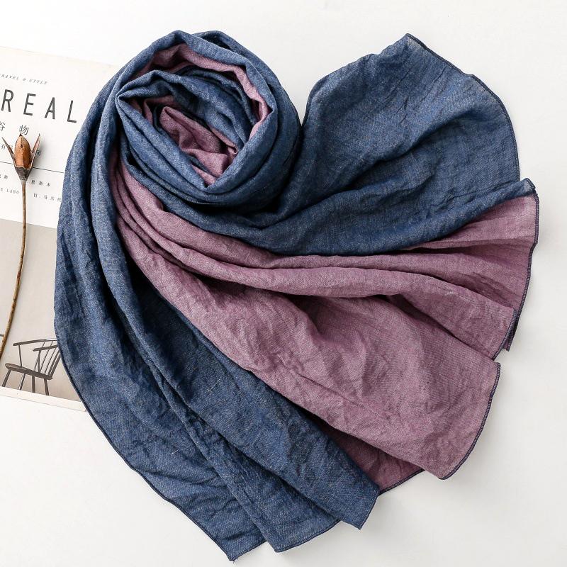 送料無料 男女兼用 無地ツートンカラー 大判薄型ストール スカーフ パレオ   91153a |  | 03