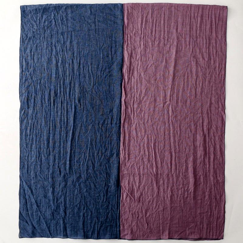 送料無料 男女兼用 無地ツートンカラー 大判薄型ストール スカーフ パレオ   91153a |  | 05