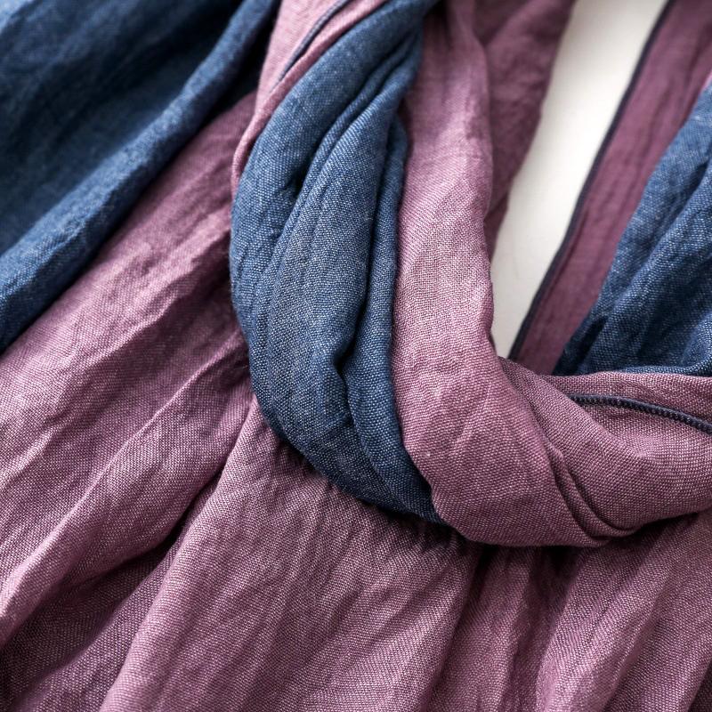 送料無料 男女兼用 無地ツートンカラー 大判薄型ストール スカーフ パレオ   91153a |  | 06