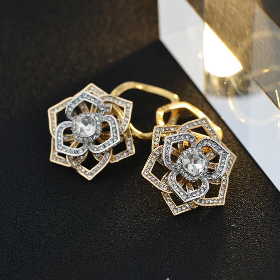 送料無料 華やかなフラワーデザインスカーフリング ブローチ 着物帯留め　b1319 |  | 04