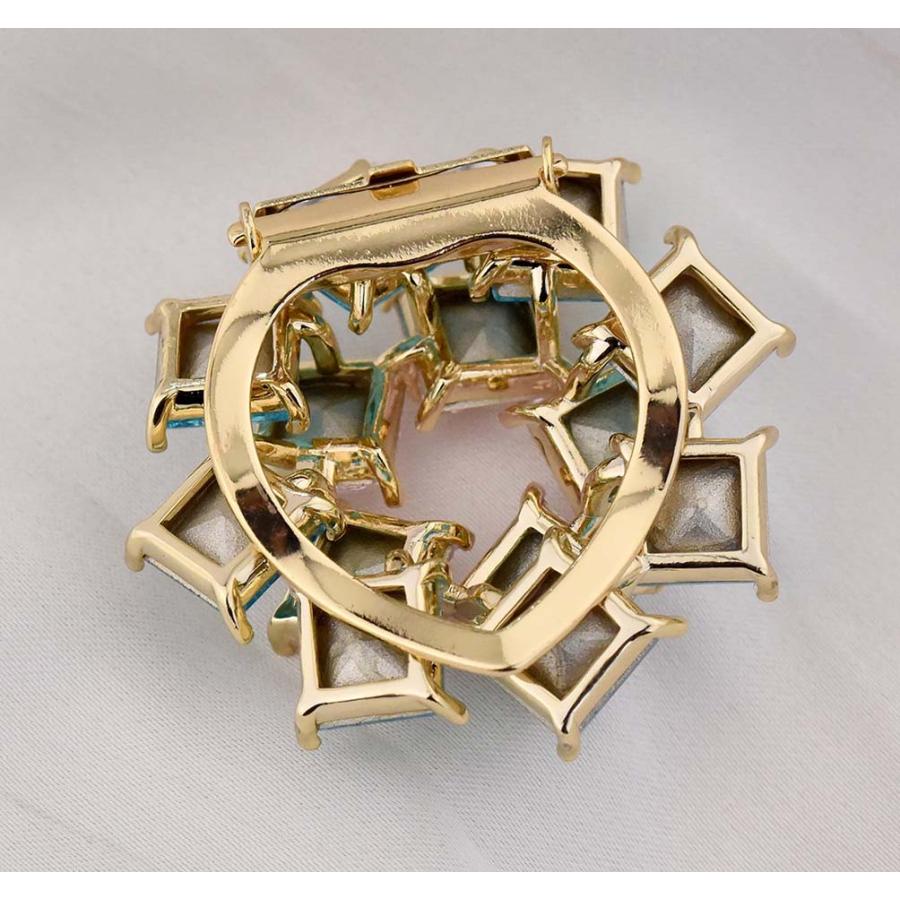 送料無料 ダイヤ風ビーズデコレートスカーフリング/ブローチ 着物帯留め　b1326a | フォーラム | 02