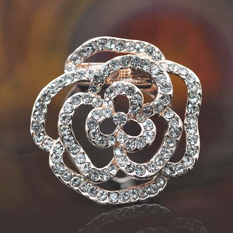 送料無料 キラキラフラワーデコレートスカーフリング/ブローチ 着物帯留め　　b1328 | フォーラム | 07