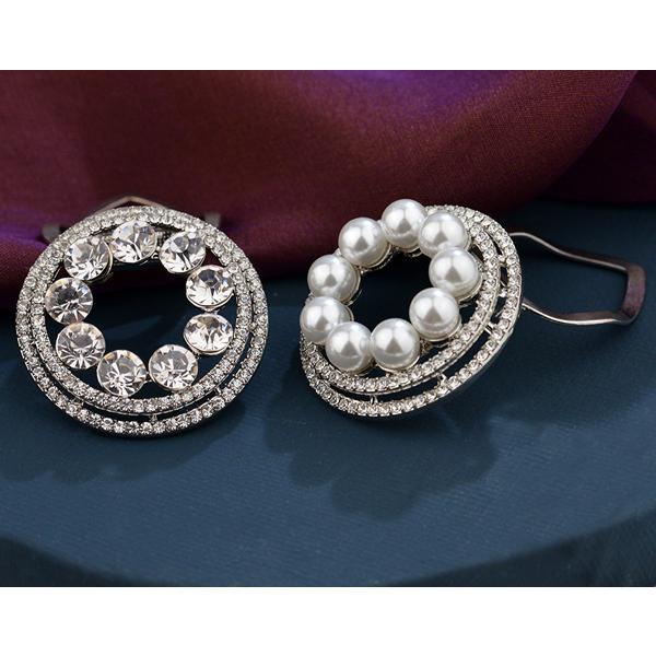 送料無料 送料無料 スカーフリング ブローチ 着物帯止め 円形キラキラパール付きデザイン 　b1347 |  | 01