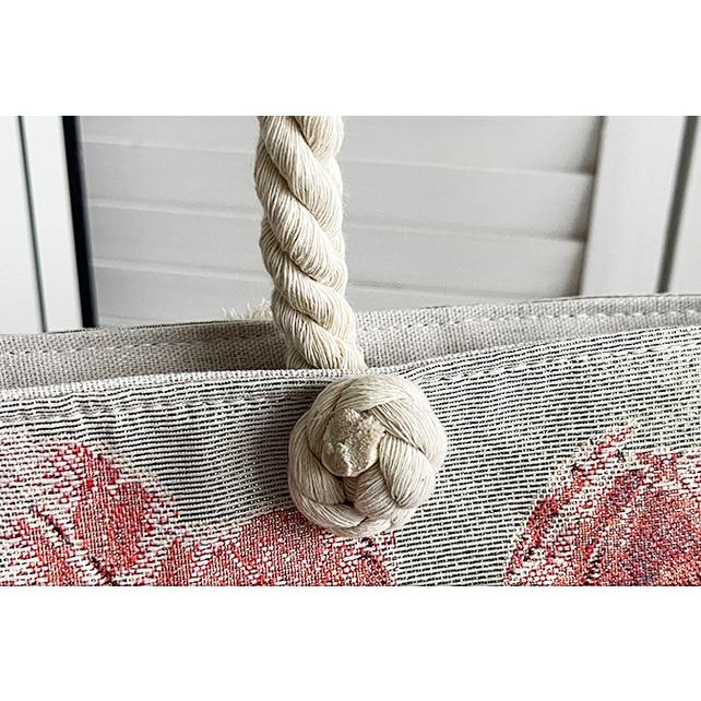 送料無料 ラメ糸入りフラワー柄 買い物肩掛けOK BIGキャンパスバッグ 鞄　エコバック   ba0108a |  | 01